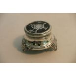 An Edwardian silver and tortoiseshell trinket box,