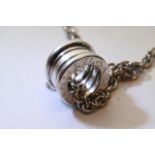 A Bulgari 18ct white gold chain and pendant