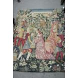 A tapestry in the Flemish style, approx 96cm x 126