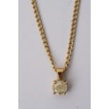 A 9ct gold diamond necklace, approx 3.3g.