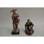 Four Doulton figurines,The Wayfarer,The LobsterMan