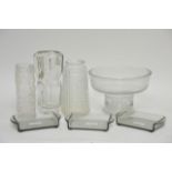 A small collection of 1960's clear art glass inclu