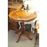 A modern inlaid circular ocassional table.