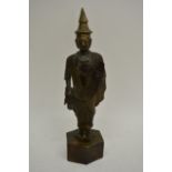 A bronze venerable Buddha, 40cm