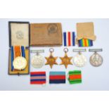 A group of I & II World War medals, possibly Fathe