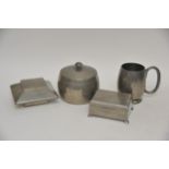 An Arts and Crafts Libbertys pewter box and cover,