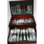 A cased canteen of cutlery.