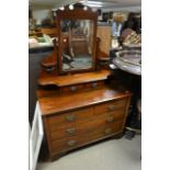 A Victorian mirror back dressing table