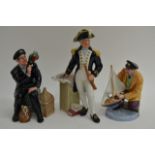 Three Doulton figures,The Captain,Shore Leave and