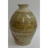 A contemporary studio pottery vase of ovoid form,