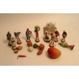 A collection of Indian pottery figures of market t