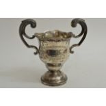 An Irish silver trophy cup with engraved presentat