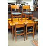 A G plan style teak extending dining table with si