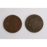 Two Russian 5 Kopek coins, 178o and 1773.