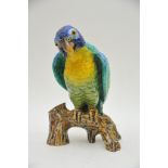 A George Jones majolica style ceramic parrot, app