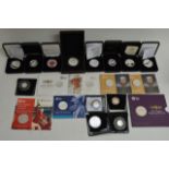 A collection of 18 proof coins including Royal min