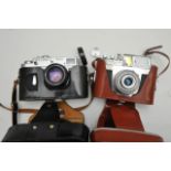 Two cameras comprising a Zorki and a Korall II cam