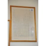A framed and glazed L.S. Lowry print titled 'Outsi