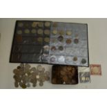 A collection of various GB and foreign coins.