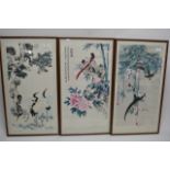 Six framed and glazed Oriental prints, approx 36cm