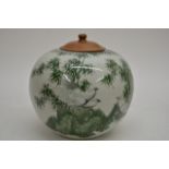 A Chinese vase decorated with birds and foliage an