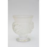 A signed Lalique glass 'Thistle' pedestal vase. Ap
