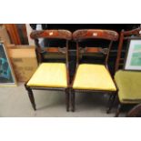 Two Regency open back dining chairs