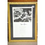 A mounted and framed signed Vera Lynn photo