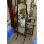 A mahogany cheval mirror