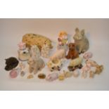 A box of various pigs comprising mainly ceramic ex