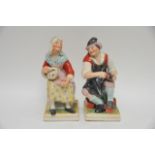 A pair of 19th Century Staffordshire figures the C