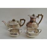 A four piece Romney silver plated teasset