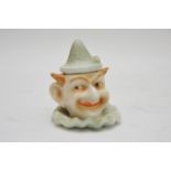 Small Early 20th Century ceramic clowns head musta