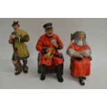 Three Doulton figures ,The Laird,The Judge,Past Gl