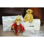 Two boxed Steiff bears comprising a small mohair b