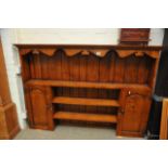 An oak dresser top, approx 166cm x 114.5cm x 22cm.