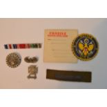 A collection of various American WW2 Badges and Me