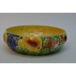 A Sarreguemines fruit bowl, approx diameter 26cm.