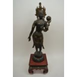 A Bronze figure of a deity 70cm