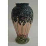 A large boxed Moorcroft 'Cluny' pattern vase. Appr