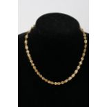 Asilver gilt 925 gold tone twist link necklace