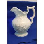 A large Victorian Hanley white glazed stoneware ju