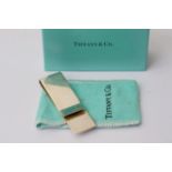 A Tiffany&Co. silver money clip, boxed