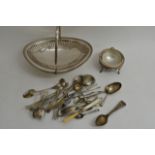 Seven silver teaspoons, Birmingham h/m together wi