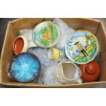 A box of various ceramics