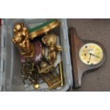 Two boxes of assorted clocks and parts for restora