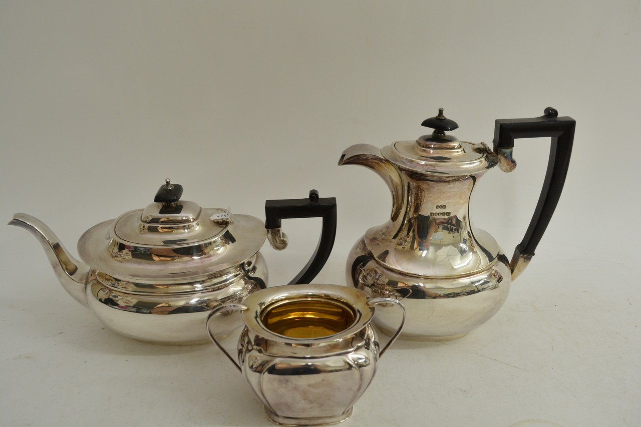 A silver plated coffee and teapot and a Romney suc - Image 2 of 3