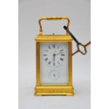 An L. Vrard Shanghai gilded brass cased clock with