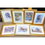 A set of seven limited edition prints Study's of A