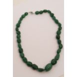 A jadeite necklace.